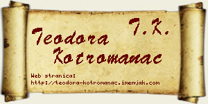 Teodora Kotromanac vizit kartica